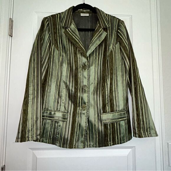 Canda C&A Button Front Ribbed Textured Blazer Jacket - Picture 1 of 6